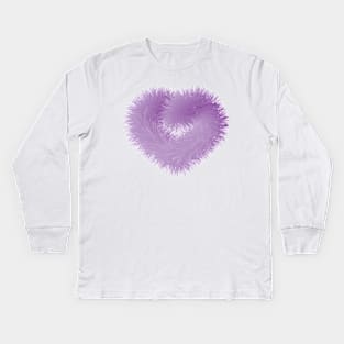 Purple Fur Love Kids Long Sleeve T-Shirt